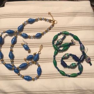 Recycling paper necklaces